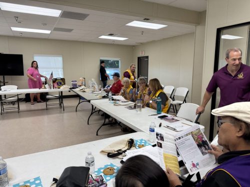 Nurse Next Door 1st speaker of the night to a packed house of guests (Lions and Community Residents) 